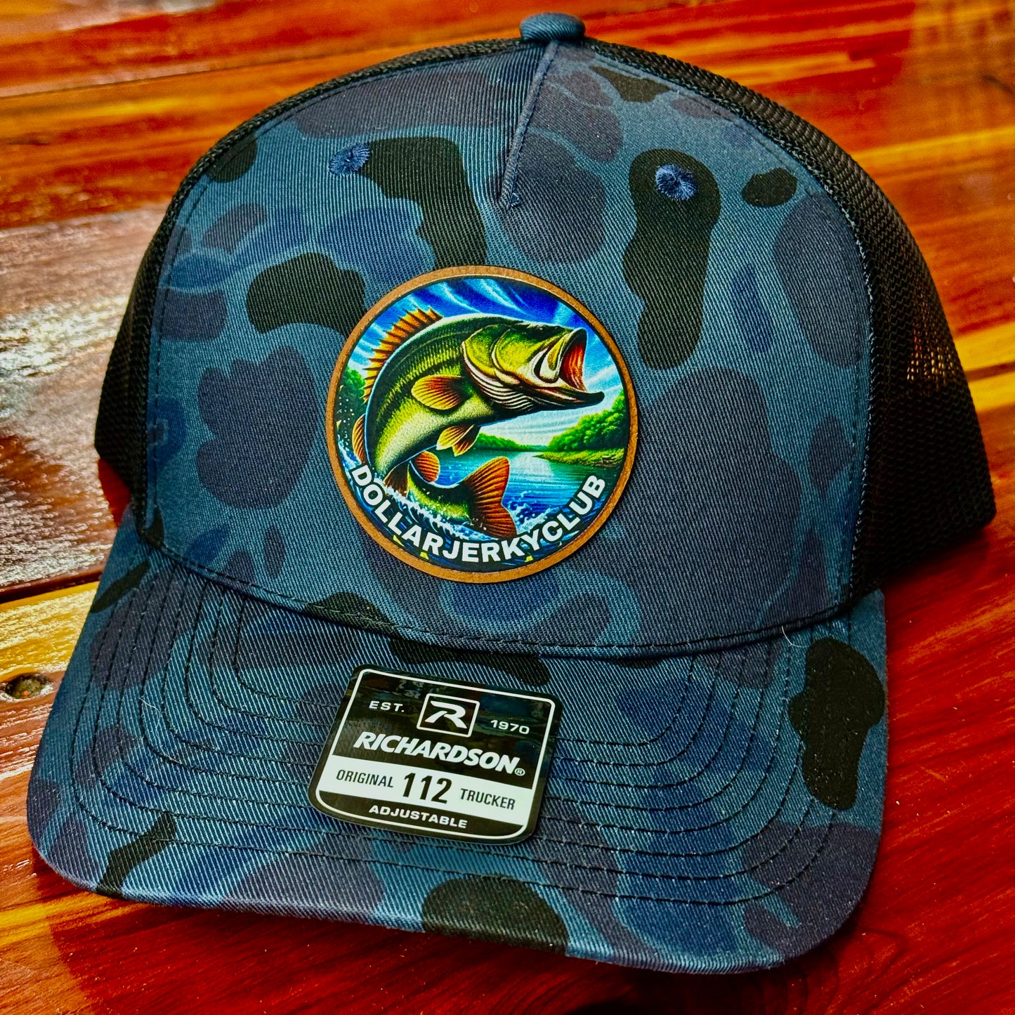 Dark Blue Vibrant Color Bass hat